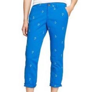 Blue Old Navy Anchor Crop Pants US 6